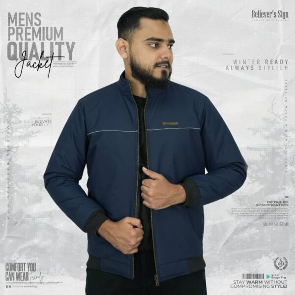 Navy Blue Double Part Jacket - Alhamdulillah